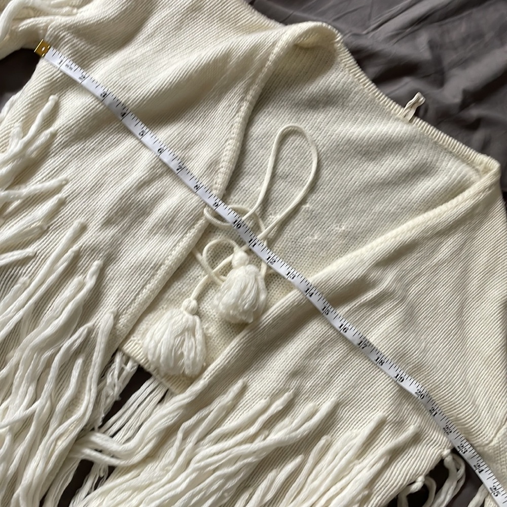 Spell and the gypsy designs rare vintage Leila tassel cardigan cropped shrug - Picture 14 of 16